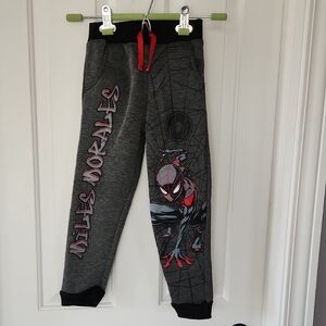 Marvel Spider-Man Miles Morales Kids Joggers - Gray and Red
